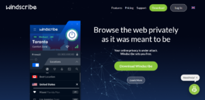Windscribe-homepage windscribe homepage