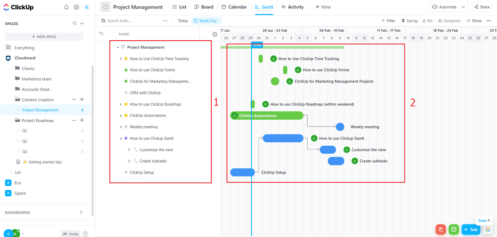 How to Use the ClickUp Gantt Chart Feature in 2023: ClickUp Gantt