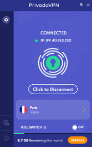 PrivadoVPN-Desktopapp-Homescreen PrivadoVPN Desktopapp Homescreen