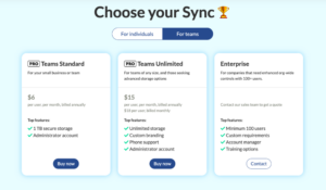 sync-team-pricing sync team pricing
